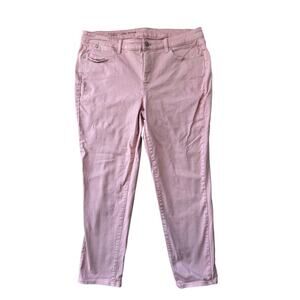 TALBOTS Flawless Woman's Jeans/Pants;Light Pink, 16W; Slim Ankle Denim, Stretchy
